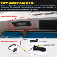 Navinio Waterproof High Definition Color Wide Viewing Angle License Plate Car Rear View Camera with Night Vision for 4 Runner/Land Cruiser 150-Series Prado/Fortuner/SW4 (HD Camera)