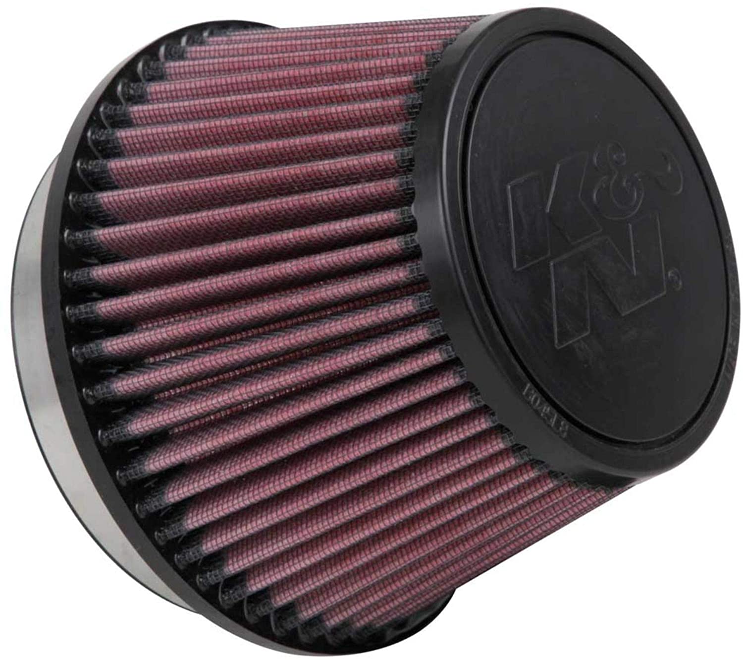 K&N Universal Clamp-On Air Filter: High Performance, Premium, Washable, Replacement Filter: Flange Diameter: 5 In, Filter Height: 4.125 In, Flange Length: 1 In, Shape: Round Tapered, RU-5163