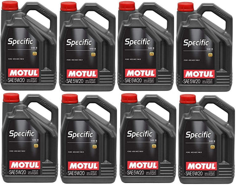 Motul 106352 Set of 8 Specific 948 B 5W-20 Motor Oil 5-Liter Bottles