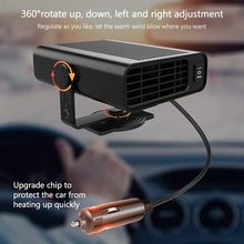 Car Fan Heater, 12V / 24V 120W Fan Heater Auto Heater Portable Defroster Demister Auto Air Purification (Black,24V)
