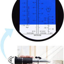 Kücheks 5-in-1 Automotive Battery Antifreeze Refractometer Afor Specific Gravity, Windshield Screenwash Fluid, Freezing Point Measurement Tester Meter Coolant Condition