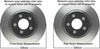 Detroit Axle - All (4) 330mm Front and 328mm Rear Drilled and Slotted Brake Kit Rotors w/Ceramic Pad Kit Replacement for DUAL PISTON MODELS - 12-16 Town & Country - [12-19 Dodge Grand Caravan/Journey]