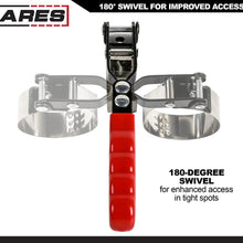 ARES 56039 - 4-in-1 Swivel Oil Filter Wrench - 2 3/8" to 4 3/8" (60mm to 110mm) Capacity - 180 Degree Swivel for Better Access, Self-Tightens on Filter