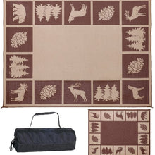 REVERSIBLE MATS 226097 6-Feet x 9-Feet Outdoor Patio RV Camping Hunter Mat (Brown/Beige)
