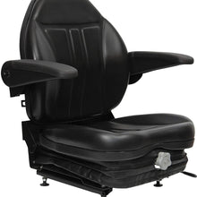 Black Talon Highback Suspension Seat with Folding Armrests - Black, Model Number 36O0OBK02UN