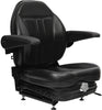 Black Talon Highback Suspension Seat with Folding Armrests - Black, Model Number 36O0OBK02UN