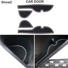 ZOIBV Door Slot Pad Cup Holder Center Console Liner Mats Console Tray Pads Interior Accessories for Toyota RAV4 2016-2020 Plastic PVC Mats Blue Trim 14PCS Set (White)