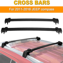 AUXMART Roof Rack Cross Bars Replacement Rooftop Rail Crossbars System Fit for 2017-2019 Jeep Compass MP (New Body Style), Aluminum Cargo Carrier Raggage Rack with Side Rails