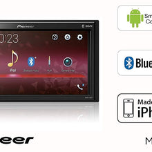 Pioneer 6.2" VGA Touchscreen WebLink Double DIN, Bluetooth USB MP3 Aux Input, in-Dash Siri Eyes Free & Google VR, Multi-Color Illumination Digital Media Receiver/Free Alphasonik Earbuds