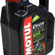 Motul 105939 Synthetic Blend Motor Oil ATV UTV Expert 10W40 4L/4.22 Quarts Can (3) Pack