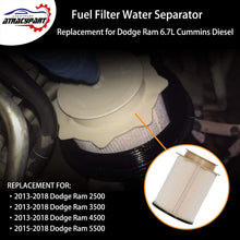 5083285AA Oil Filter Replacement for 2007.5-2018 Dodge Ram 2500 3500 4500 5500 6.7L Diesel Engine, 1989-2007 Ram 2500 3500 5.9L