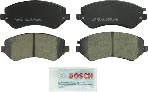 Bosch BC856 QuietCast Premium Ceramic Disc Brake Pad Set For Chrysler: 2003-2007 Town & Country, 2001-2003 Voyager; Dodge: 2001-2007 Caravan, 2001-2006 Grand Caravan; Front