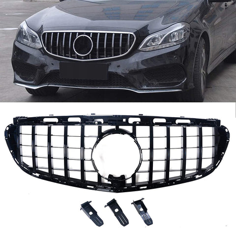 PENSUN Gloss Black Grille Grill Fit Mercedes Benz W212 E Class E200 E250 E350 E550 G/T Style