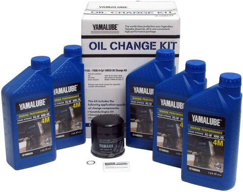 Yamahalube OEM LUB-MRNMR-KT-10 Yamaha Outboard F150 10W30 Oil Change KIT