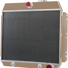 CoolingSky 4 Row Engine Aluminum Radiator for 1949-1954 Chevy Bel Air, Sedan Delivery, Styleline Deluxe 3.5 3.8 3.9