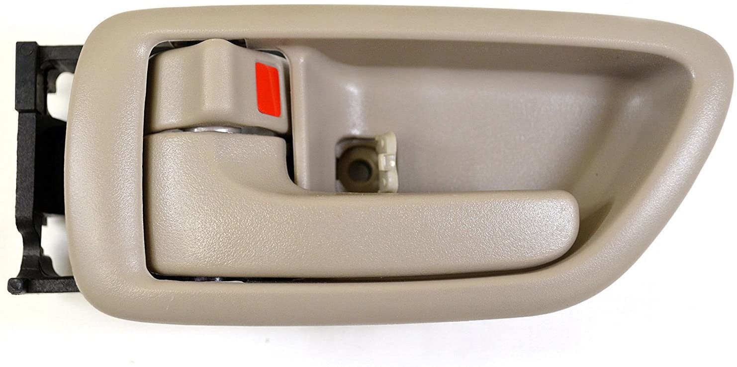 Eynpire 8017 Left Driver Side Interior Inside Door Handle Beige/Tan Crew Cabs For 2001-2007 Toyota Sequoia; 2004-2006 Toyota Tundra (Double Cab ONLY)