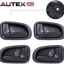 AUTEX 4pcs Black Interior Door Handles Compatible with Toyota Corolla 1993-1997 Door Handles Front Rear Left Right Door Handles Driver Passenger