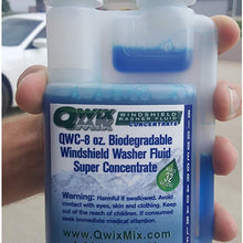 Qwix Mix Biodegradable Windshield Washer Fluid Concentrate, 1 Bottle Makes 32 Gallons, 1/4 oz. Makes 1 Gallon - Bug & Grime Remover, Superior Commercial Grade Glass Cleaner, Single