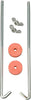 Road Power 966-12 J Hook Battery Hold down bolts, 2-Pack, Chrome, 12-Inch