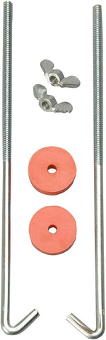 Road Power 966-12 J Hook Battery Hold down bolts, 2-Pack, Chrome, 12-Inch