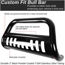 DNA Motoring BURB-005-BK Black 3" SS Front Bull Bar Replacement For 88-00 Tahoe Jimmy Yukon Or C K1500 2500 3500
