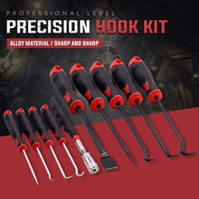 9Pcs Long Hook and Pick Set with Magnetic Telescoping Pick Up Tool Kit, Precision Scraper Gasket Scraping Hose Removal Puller Hook and Pick Set Perfect for Automotive and Electronic Tools