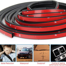 20 Feet AUSPA Car Weather Stripping, Self Adhesive Automotive Rubber Seal Strip Weatherstrip for Car Window Door Engine Cover (B-SHAPE BLACK)