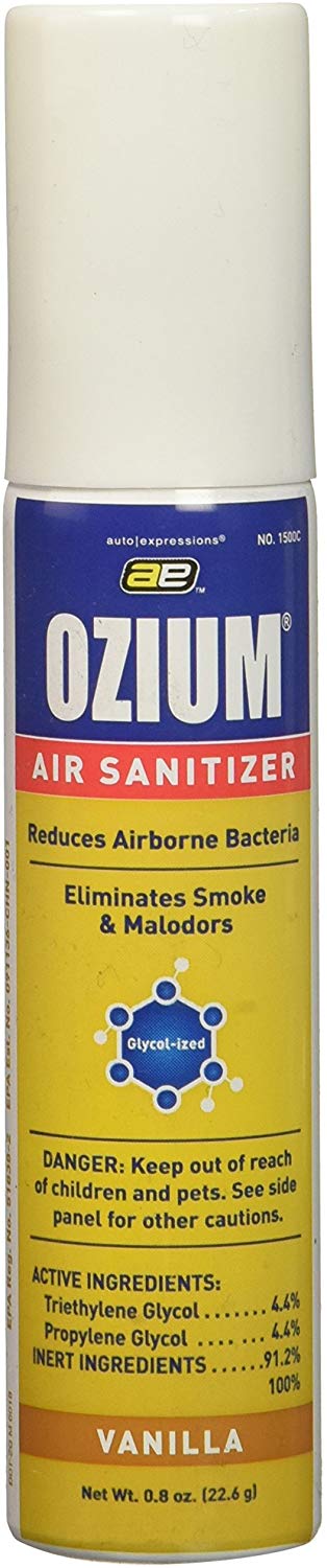 Ozium Glycol-Ized Professional Air Sanitizer / Freshener Vanilla Scent, 0.8 oz. aerosol (OZ-23)