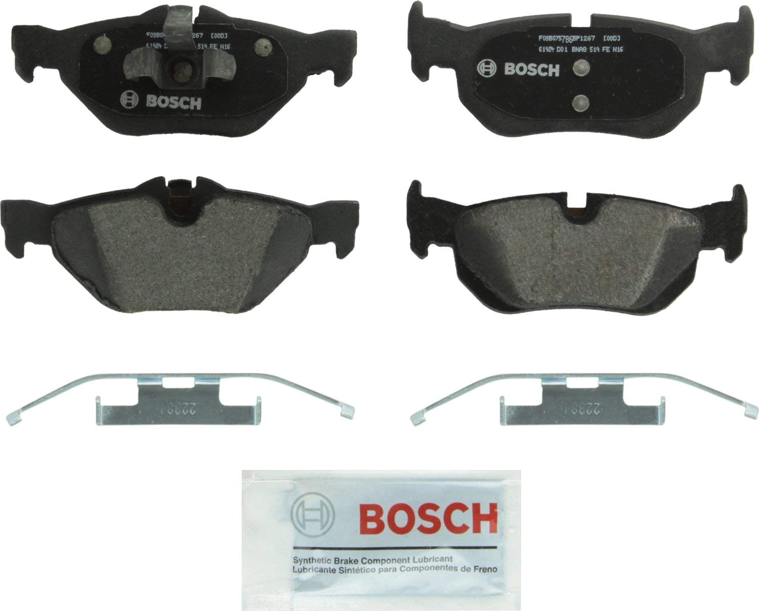 Bosch BP1267 QuietCast Premium Semi-Metallic Disc Brake Pad Set For: BMW 1 Series M, 128i, 323i, 328i, 328i xDrive, 328xi, X1, Rear