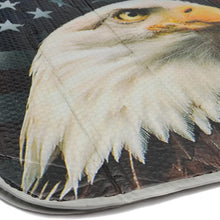 USA Patriotic American Eagle Flag Front Windshield Sun Shade - Accordion Folding Auto Sunshade for Car Truck SUV - Blocks UV Rays Sun Visor Protector - Keeps Your Vehicle Cool - 58 x 28 Inch