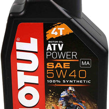 Motul 105897 Full Synthetic Motor Oil ATV Power 4T 5W40 1L/1.05 Quarts Can (3)