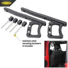 Smittybilt 76932 Aluminum Grab Handles for 2007-2018 Jeep JK 2/4-Door, Black, Rear Pair