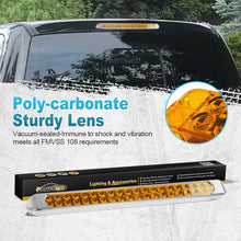 Partsam Waterproof 17" Inch High Power 40 LED Red Utility Trailer Truck RV Stop Tail Turn 3rd Brake Marker Identification Light Bar w/Chrome Bezel (Pack of 2)