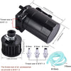SPEEDWOW Oil Catch Can Air Breather Tank Filter Baffled Universal Black