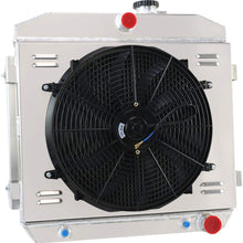 CoolingSky 3 Row All Aluminum Radiator +16" Fan W/Shroud Combo for 1955-1957 Chevy Bel Air丨Nomad丨Del Ray丨150 /210 Series, Multiple V8 Engines