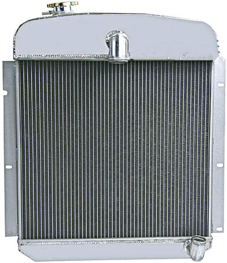 OzCoolingParts 4 Row Core All Aluminum Radiator for 1947-1949 48 Chrysler New Yorker/Saratoga Series/Windsor Series, Plymouth Deluxe P15 Special Deluxe V8