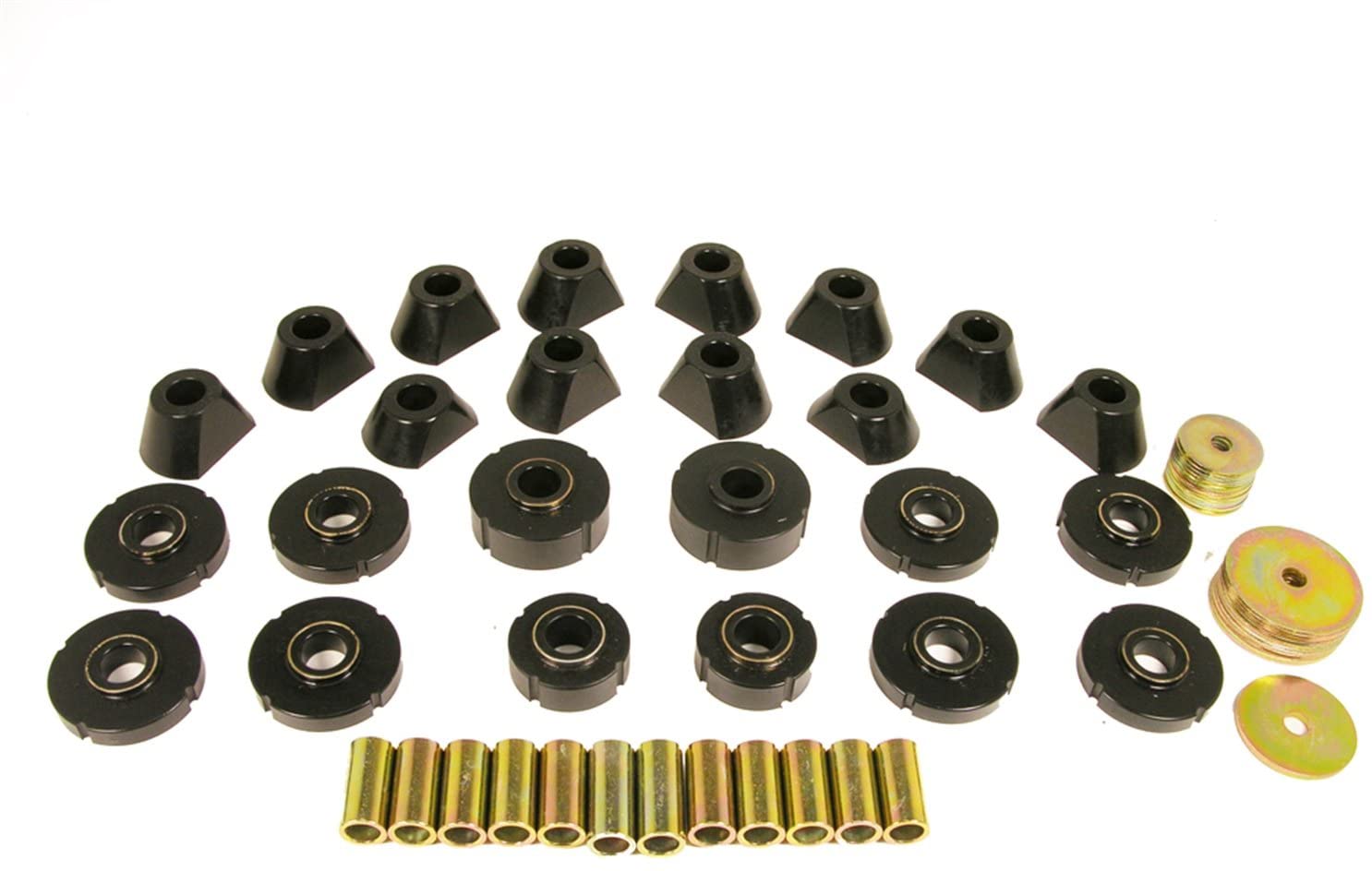 Prothane 7-105-BL Black Body and Cab Mount Bushing Kit - 24 Piece