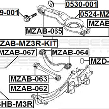 FEBEST MZAB-MZ3R-KIT Arm Bushing Kit for Rear Rod