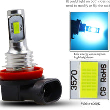 H11 H8 LED Bulbs 6000k Super Bright Fog Light High Power 3030 CSP Replacement for Cars,Trucks, SUVs, Vans 2pcs Ice-Bule