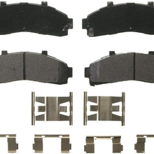 Wagner QuickStop ZX652 Semi-Metallic Disc Pad Set Includes Pad Installation Hardware, Front