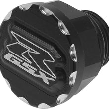 OSBUN CNC Aluminum Motorcycle Engine Oil Filler Cap Screw Cover, For SUZUKI GSX-R 600 2002-2020,GSX-R 750 2002-2020,GSX-R 1000 2003-2020 (Black)