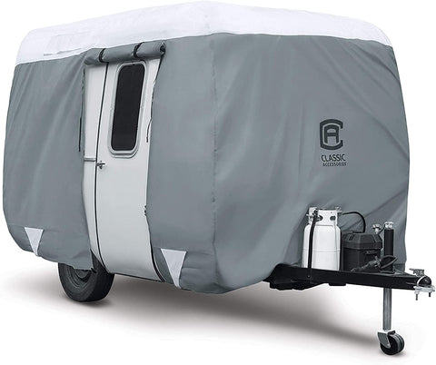 Classic Accessories Over Drive PolyPRO3 Molded Fiberglass Travel Trailer Cover, Fits 13' 1