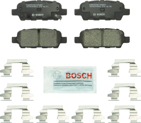 Bosch BC905 QuietCast Premium Ceramic Disc Brake Pad For: Infiniti: (EX,FX,G,JX,M,Q,QX,X); Nissan 350Z, 370Z, Altima, Juke, Leaf, Maxima, Murano, Pathfinder, Quest, Rogue, Sentra, X-Trail + More, Rear