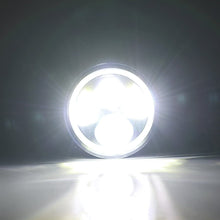 H6024 7 inches Black Led Daymaker Headlight with White Halo and Amber Turn Signal fit for Wrangler JK LJ TJ CJ Hummber H1 H2 Land Rover Defender and More, Pack of 2