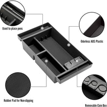 Center Console Organizer for 2019 Chevy Silverado 1500 / GMC Sierra 1500 and 2020 Chevy Silverado/GMC Sierra 1500/2500 HD/3500 HD ABS Tray Armrest Secondary Storage (Full Console w/Bucket Seats ONLY)