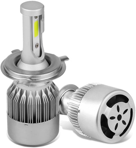 DNA Motoring HID-LED-LB-FAN-H4-HL Pair of LED Light Bulbs with Cooling Fan