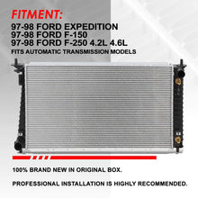 2141 OE Style Aluminum Core Cooling Radiator Replacement for Ford F150 F250 Expedition 4.2L 4.6L AT 97-98