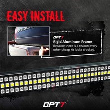 OPT7 60" Redline Triple LED Tailgate Light Bar w/Sequential RED Turn Signal - 1,200 LED Solid Beam - Weatherproof No Drill Install - Full Function Reverse Brake Running 2yr Warranty