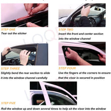 LQQDP Set of 2 In-Channel Front Doors Smoke Sun/Rain Guard Wind Deflector Tape-On Acrylic Window Visors For 93-11 Ford Ranger 94-10 Mazda B2300/B2500/B3000/B4000 Regular & Extended Cab