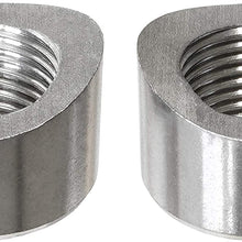 PitVisit Exhaust Weld Bungs Stainless Steel for Standard Size Bosch Style Lambda Wideband Oxygen Sensors Universal Weld-On - Pack of 2 (Angled)
